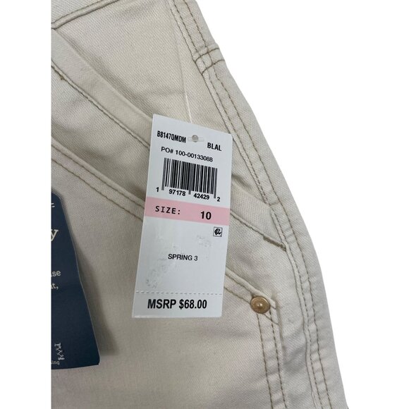 Democracy "Ab" Solution Tan High Rise Denim Shorts Womens Size 10 - Picture 7 of 11